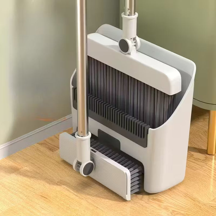 3-in-1 Cleaning Set | Broom, Dustpan &amp; Brush | Anti-Hair Design for Home &amp; Office