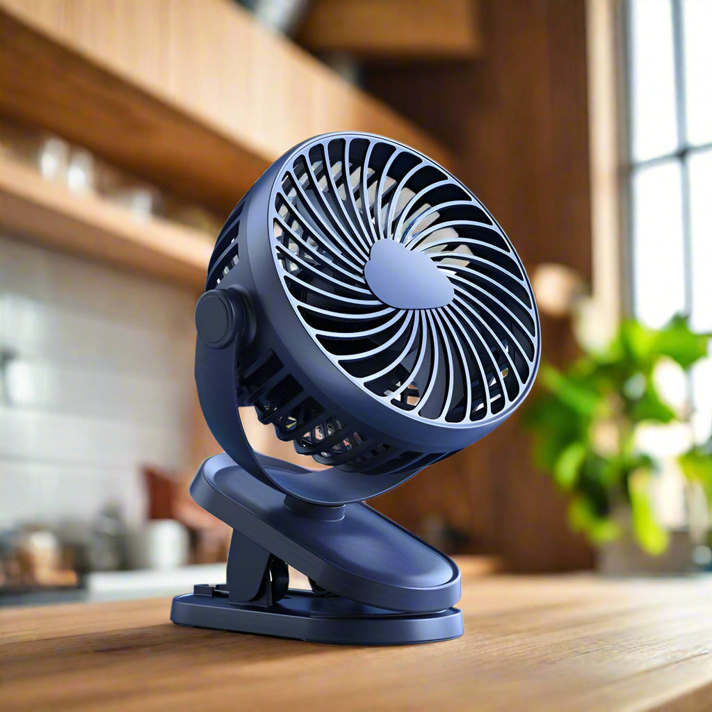 BreezeClip Fan | Portable Clip-On Fan with USB Rechargeable Battery