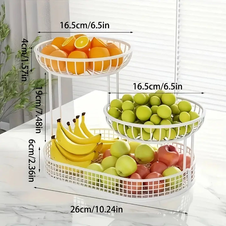 Stylish Serving &amp; Organizing | Luxury Fruit Bowl with 3 Tiers
