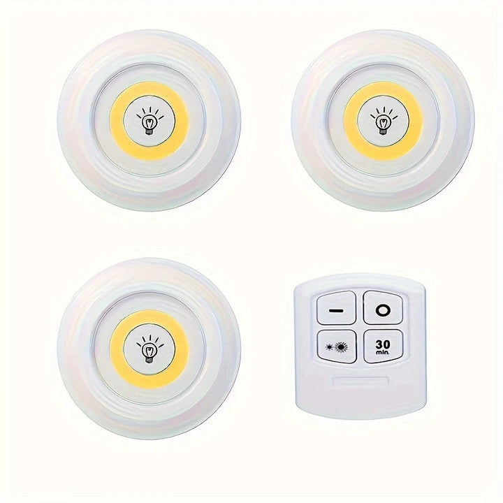 Wireless LED Cabinet Lighting | 3 or 6 Pieces with Remote Control