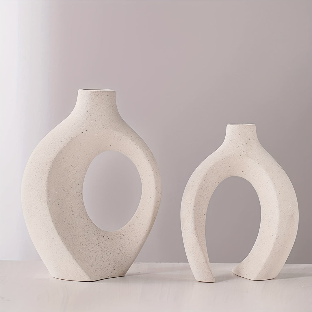Set of 2 Ceramic Vases | Minimalist &amp; Scandinavian Design
