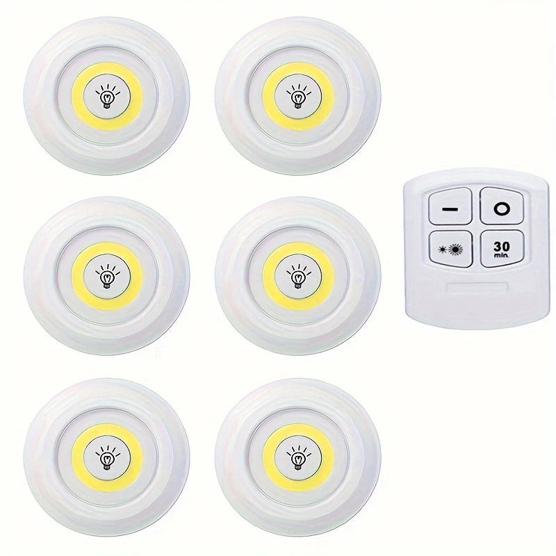 Wireless LED Cabinet Lighting | 3 or 6 Pieces with Remote Control