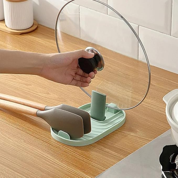 Kitchen Organizer | Lid &amp; Spoon Holder with Non-Slip Base