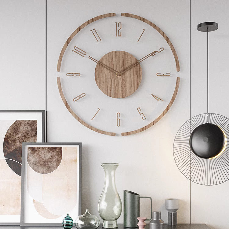 Scandinavian Wooden Wall Clock | Silent | Minimalist Design