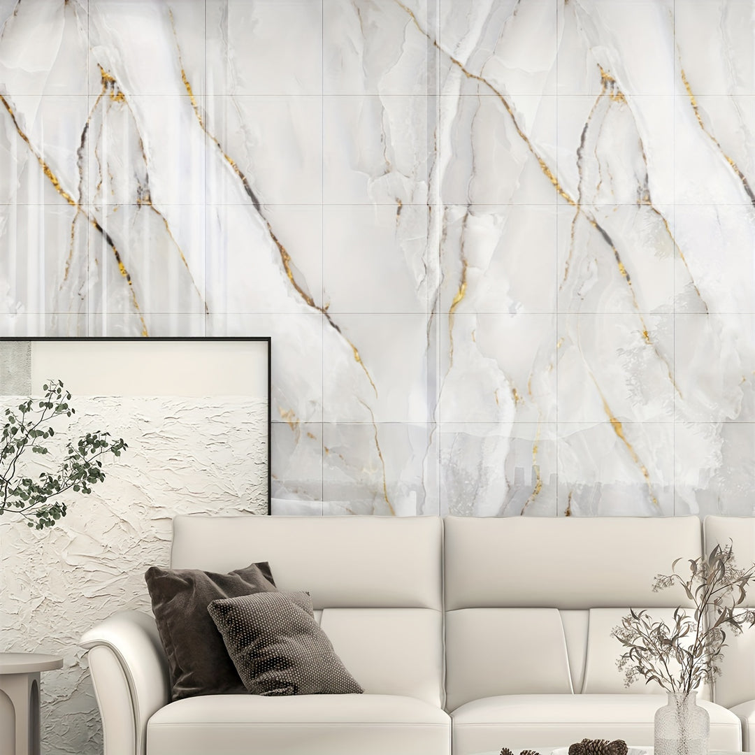 MarbleStick | Self-Adhesive Faux Marble Wall Tiles – Pack of 10