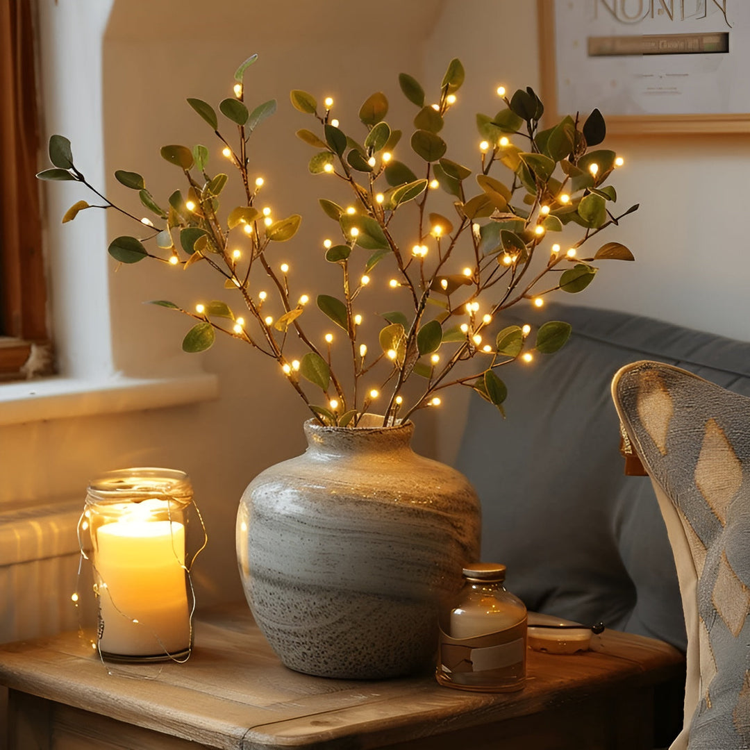 EverLeaf™ LED Olive Branch Lamp | Warm White &amp; Flexible Design