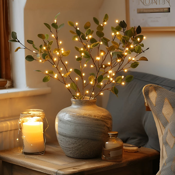 EverLeaf™ LED Olive Branch Lamp | Warm White &amp; Flexible Design