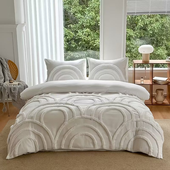 Boho Duvet Cover Set | 3-Piece with Pillowcases | Soft Microfiber &amp; Zipper Closure