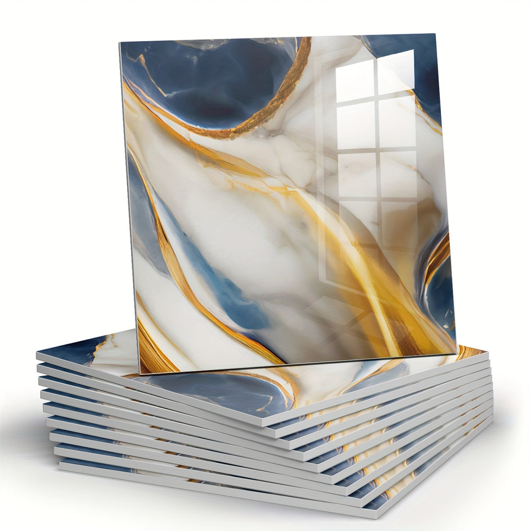 MarbleStick | Self-Adhesive Faux Marble Wall Tiles – Pack of 10