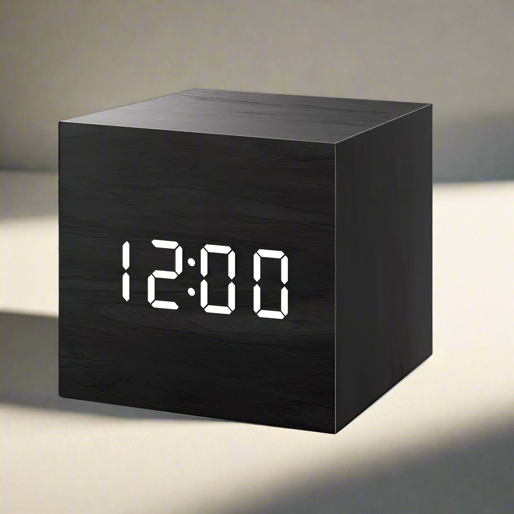 ChronoLux - Nordic Digital LED Alarm Clock with Voice Control - Make your mornings effortless!