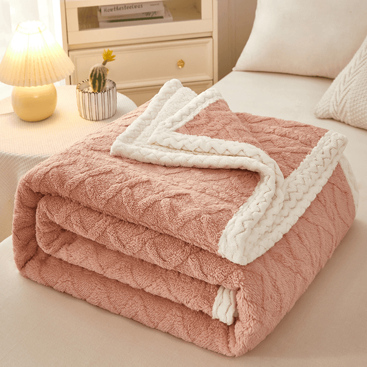 Double-Sided Chenille Fleece Blanket | Warm, Soft &amp; Luxurious