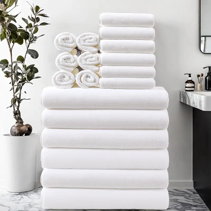 8-Piece Quick-Drying Bath Towel Set | Super Soft for Home &amp; Spa