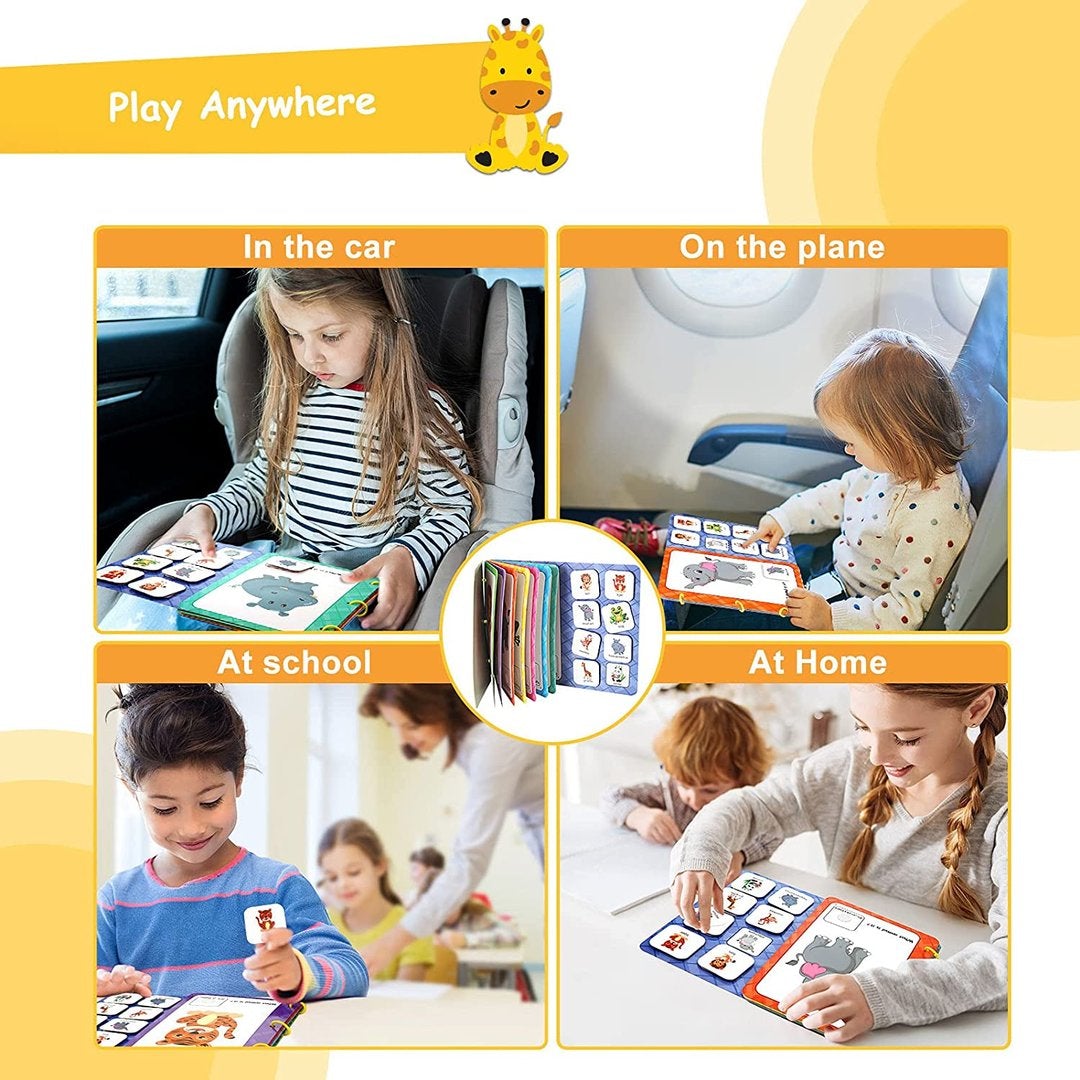 BusyBook™ Educational Toddler Book | Play &amp; Learn Book for Motor Skills, Logic &amp; Recognition