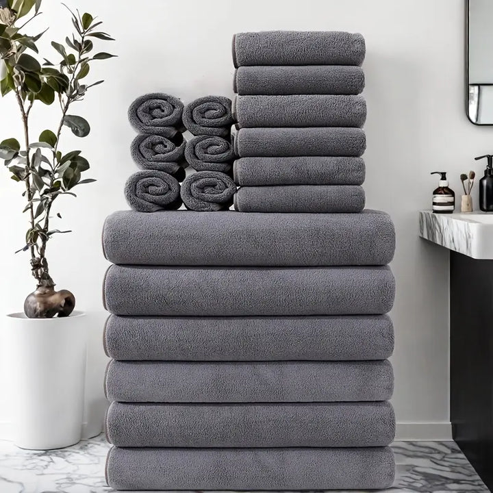 8-Piece Quick-Drying Bath Towel Set | Super Soft for Home &amp; Spa