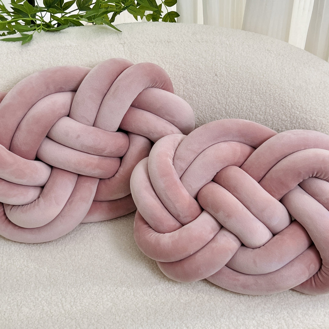 Set of 2 Knot Cushions | Soft, Luxurious Knot Cushions for Sofa &amp; Bed