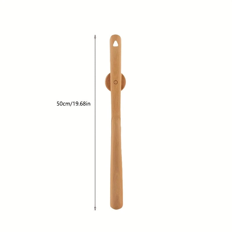50cm Wooden Shoe Horn with Magnetic Base | Ideal for Home Use