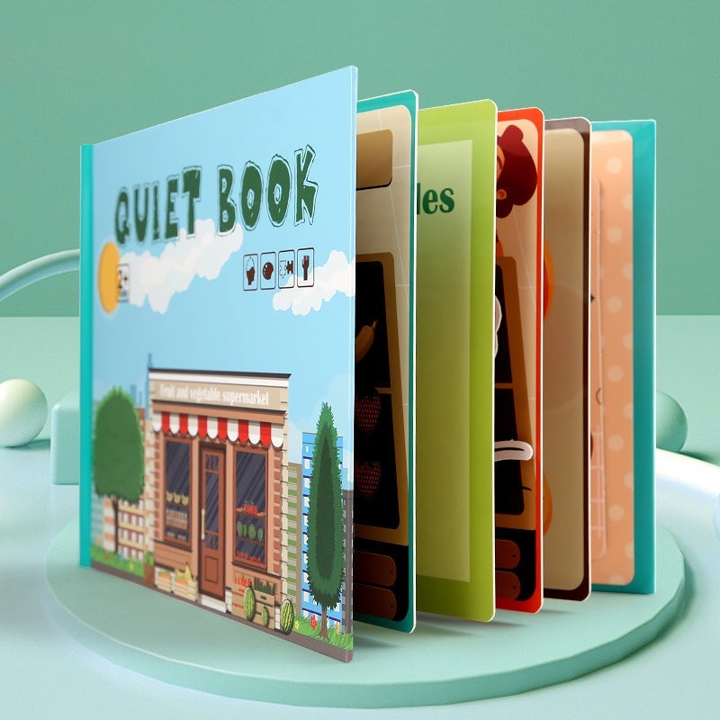 BusyBook™ Educational Toddler Book | Play &amp; Learn Book for Motor Skills, Logic &amp; Recognition