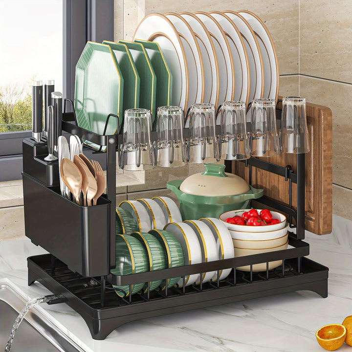 Double Dish Drying Rack | Multifunctional &amp; Space-Saving Design