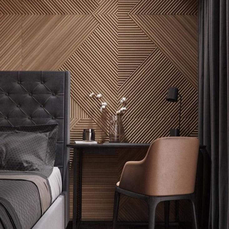 3D Wooden Wall Panels | Interior Decor | Natural Elegant Brown 