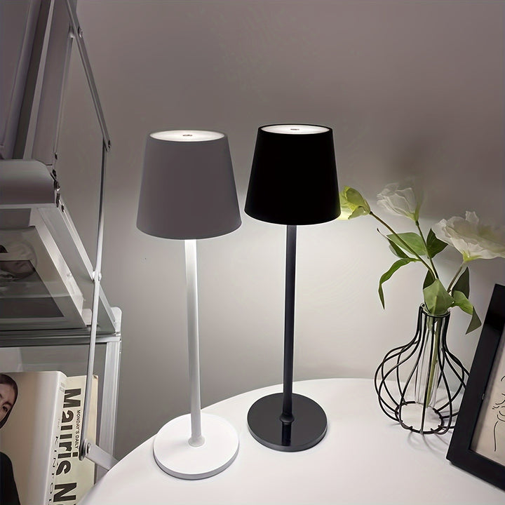 Modern Wireless Table Lamp | Dimmable &amp; Rechargeable with 3 Color Temperatures