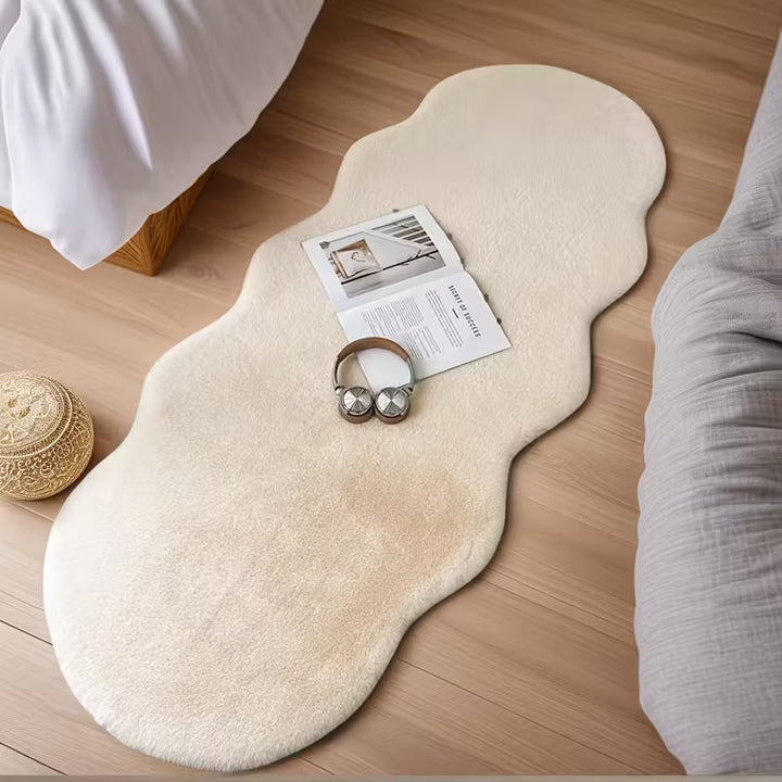 SoftPlush™ Wasbare Antislip Vloermat | Ultra-Zacht Beige Tapijt