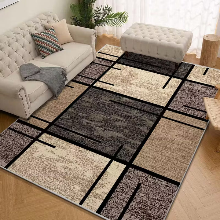 Luxurious Velvet Rug | Geometric Pattern | Washable &amp; Colorfast