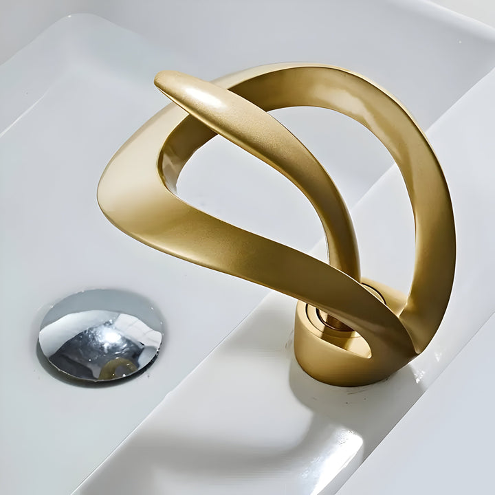 AquaGleam | Modern Brass Bathroom Faucet