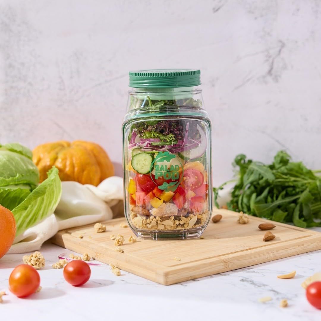 FrescoShake™ | Salad Jar To-Go | Keeps Your Salad Fresh &amp; Crisp