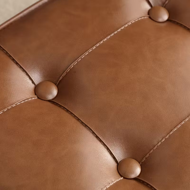 LuxeFoot™ Ottoman – Stylish &amp; Functional Faux Leather Footstool