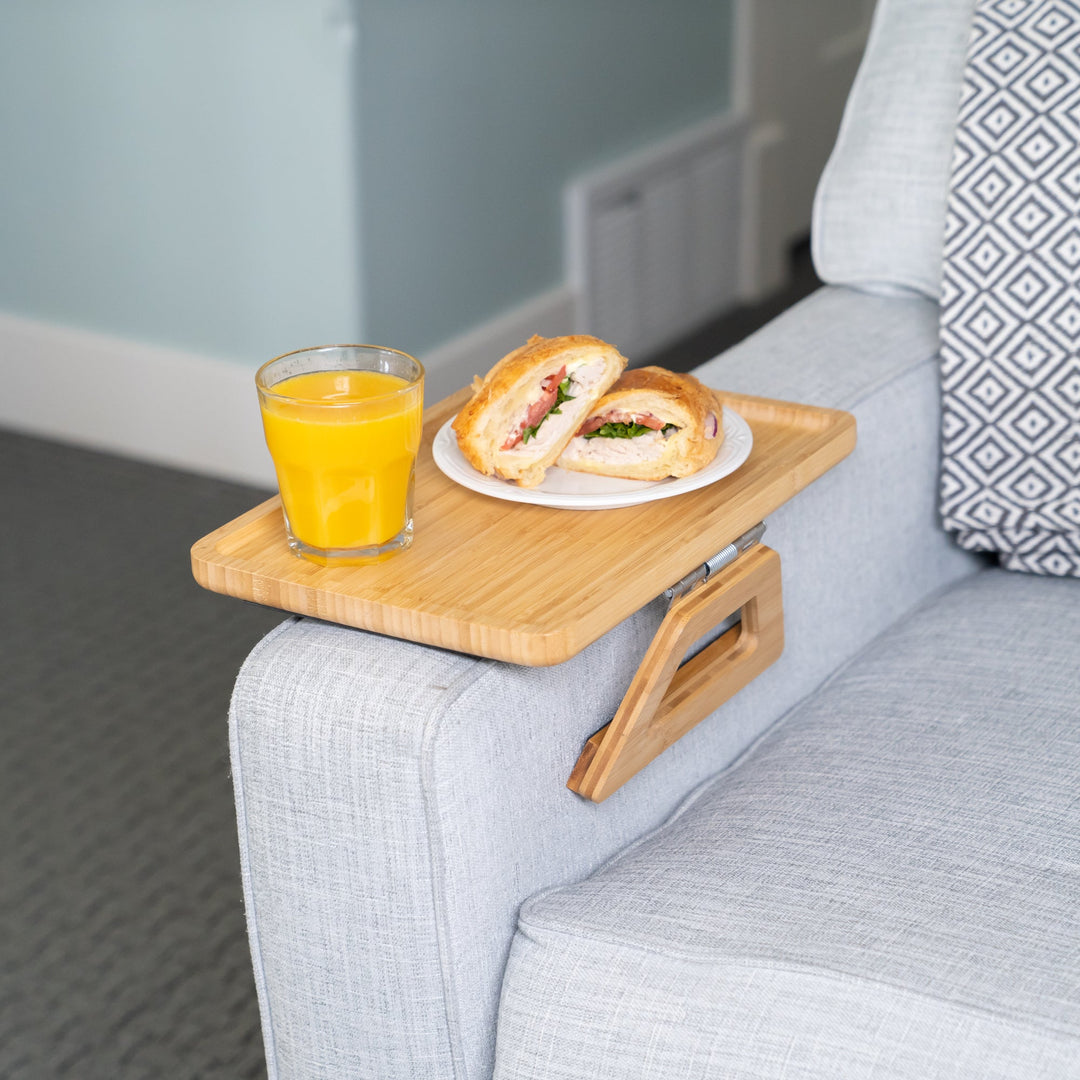 BambooGrip™ Bench Table | Stable Bench Back Table Top (Folding)