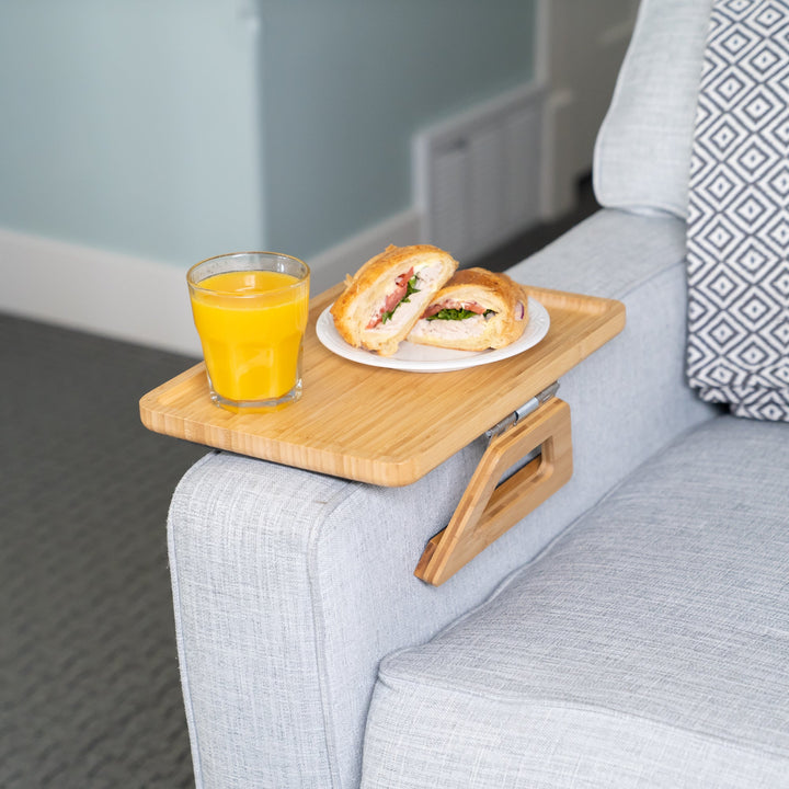 BambooGrip™ Bench Table | Stable Bench Back Table Top (Folding)