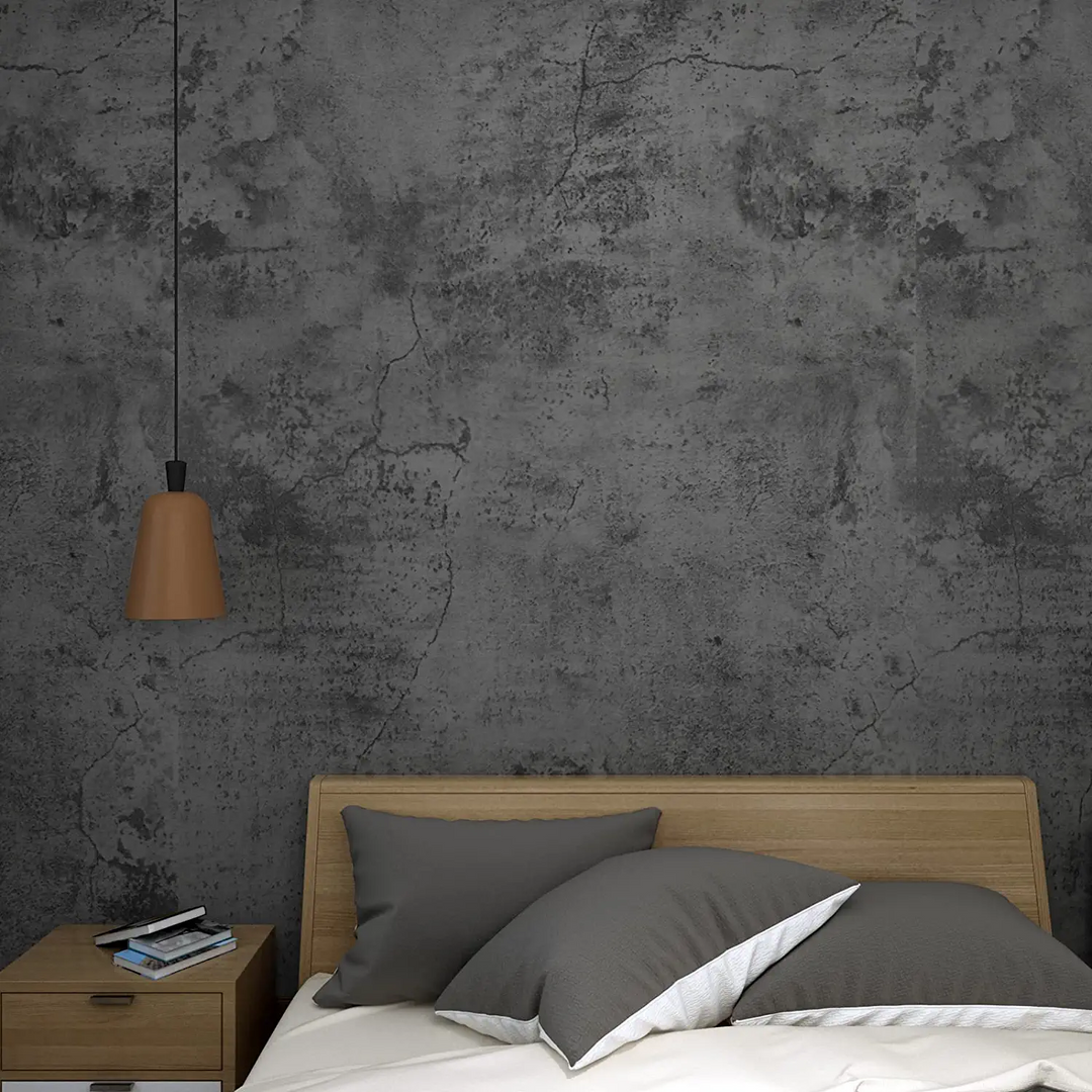 Cemento Grigio Scuro | Self-adhesive PVC Wallpaper Black