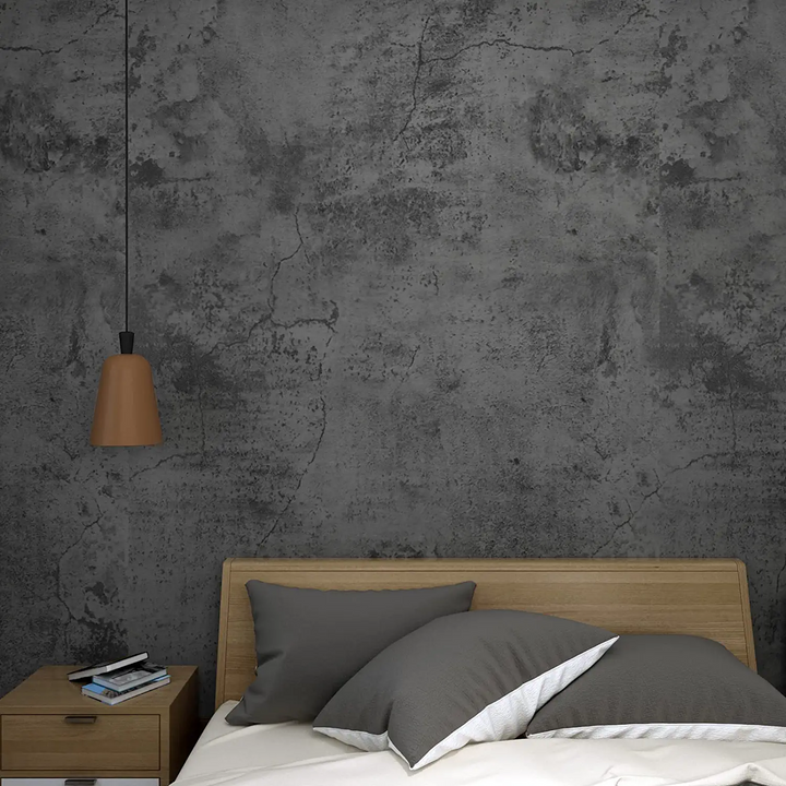 Cemento Grigio Scuro | Self-adhesive PVC Wallpaper Black