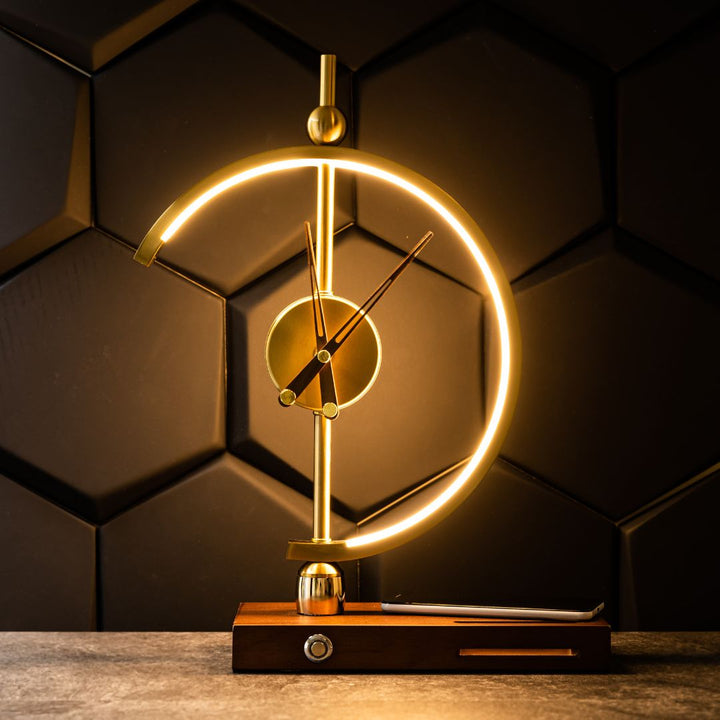 LumoCharge | Minimalist LED Table Lamp with Wireless Charging, Touch Dimming &amp; Luxurious Design