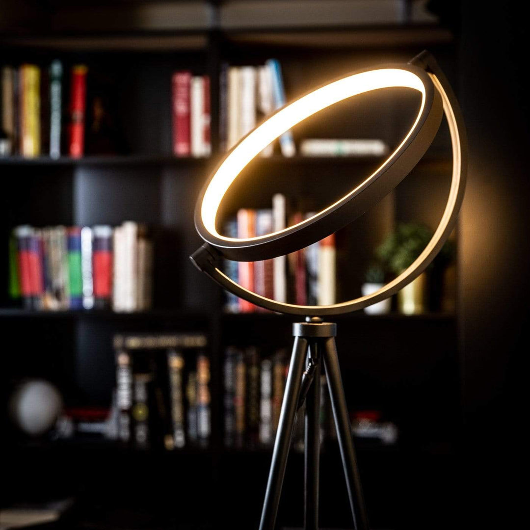 Halo Standing Lamp | Modern Aluminum LED Lamp with Ring Design – Minimalist &amp; Luxurious Design
