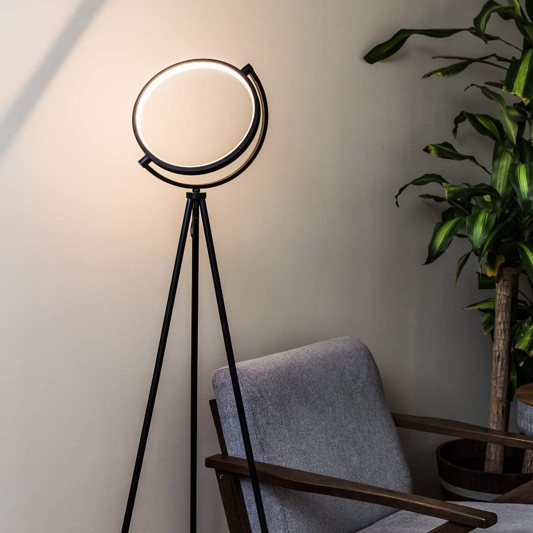 Halo Standing Lamp | Modern Aluminum LED Lamp with Ring Design – Minimalist &amp; Luxurious Design