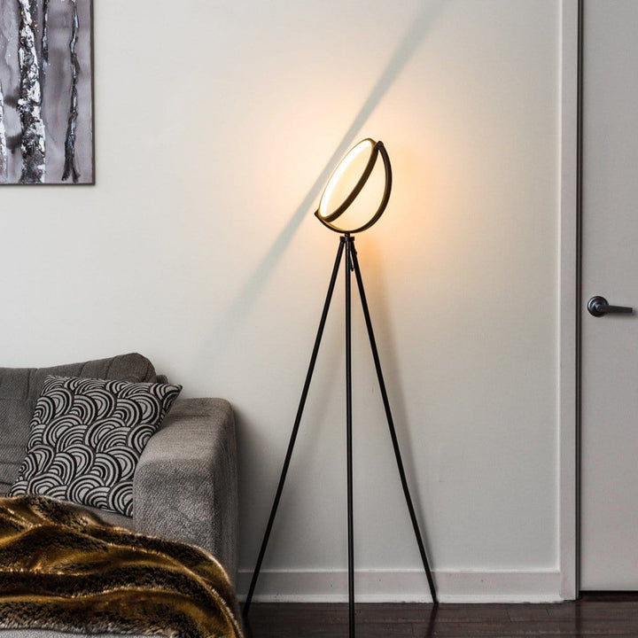 Halo Standing Lamp | Modern Aluminum LED Lamp with Ring Design – Minimalist &amp; Luxurious Design