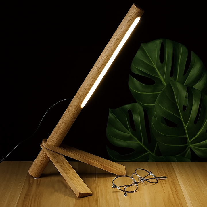 Gepetto Wooden Table Lamp | Dimmable Lamp with 3 Light Settings &amp; Natural Design