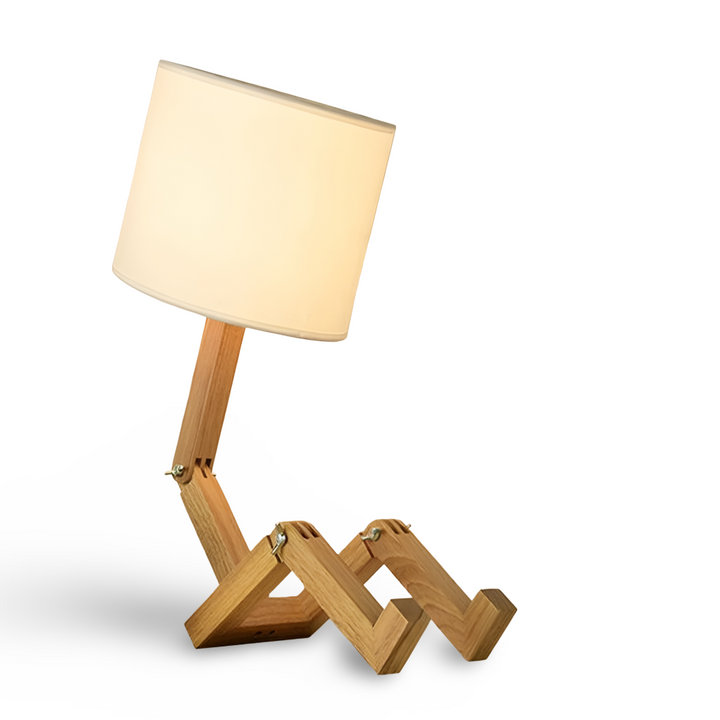 WoodMan™ Flexible Wooden Table Lamp | Bendable Design &amp; Book Stand