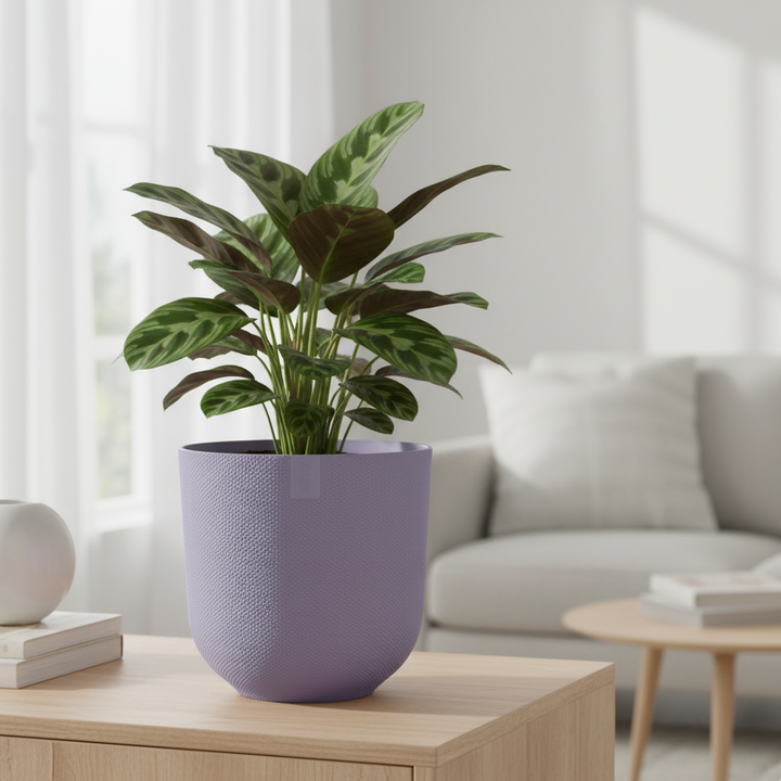 Elho Jazz Round | Terracotta Flower Pot with Matte Finish | Diameter 14 cm