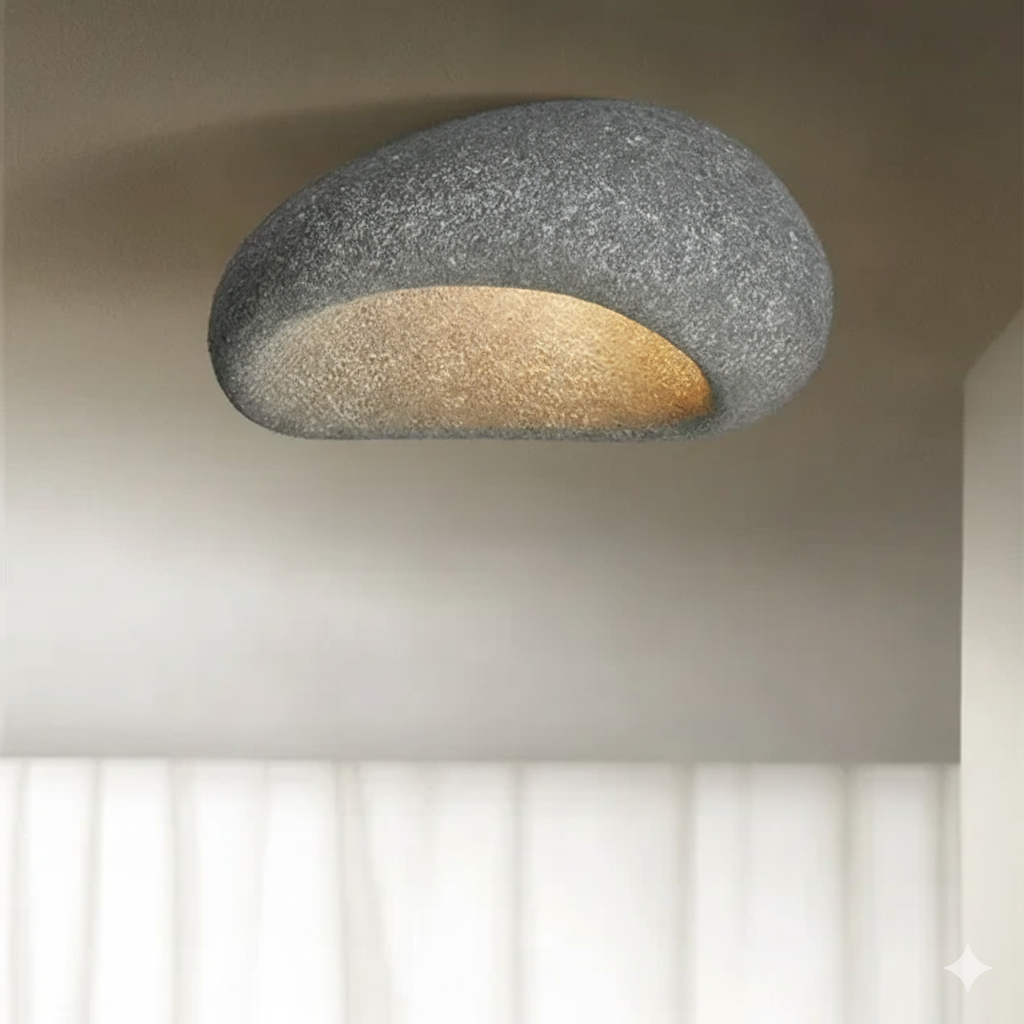 ZenLight | Wabi Sabi Ceiling Lamp with a Soothing Atmosphere and Warm Light
