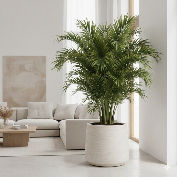 Jumbo Patt Ivory Washed | Large Handmade Flower Pot in Natural Ivory Look