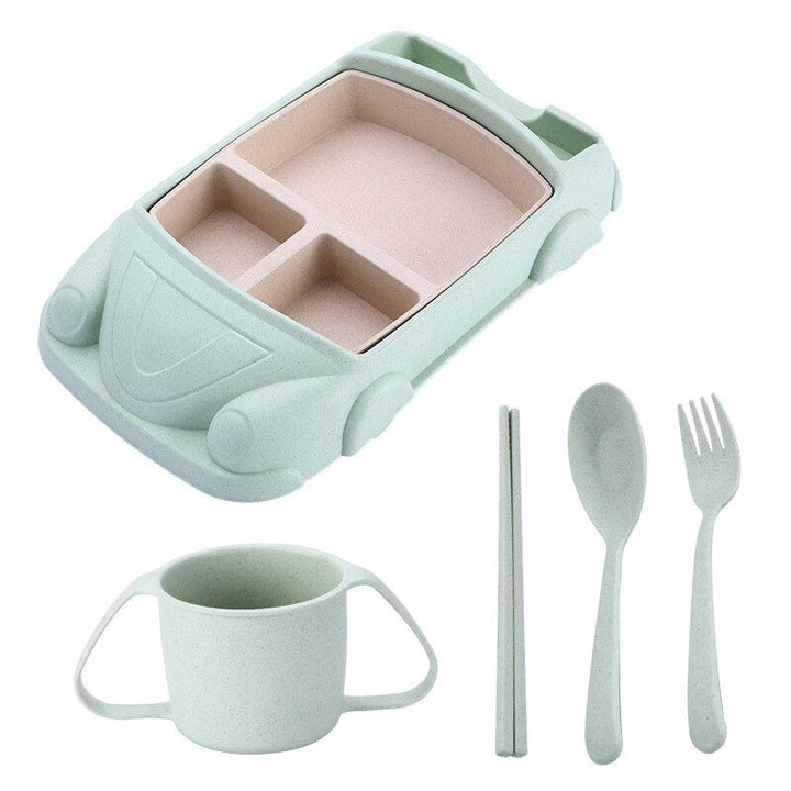 AutoBento™ Kids Lunchbox | Complete Lunch Set with Cup, Cutlery &amp; Car Shape