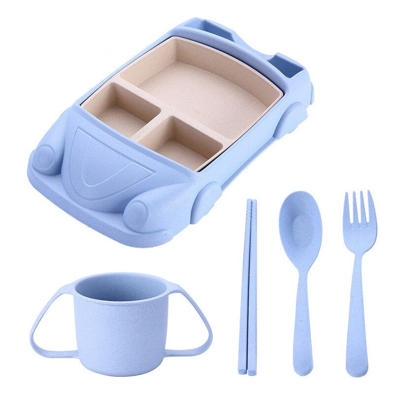 AutoBento™ Kids Lunchbox | Complete Lunch Set with Cup, Cutlery &amp; Car Shape