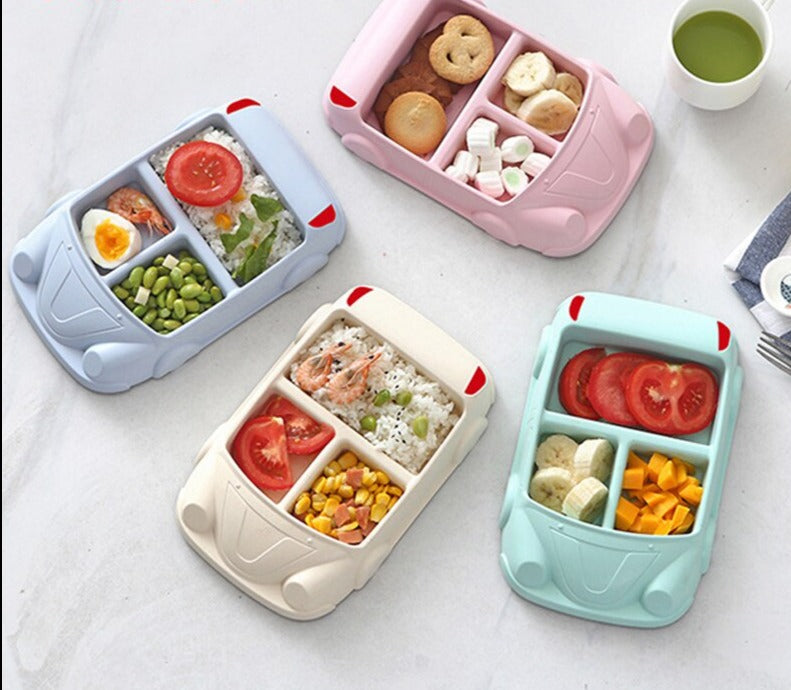 AutoBento™ Kids Lunchbox | Complete Lunch Set with Cup, Cutlery &amp; Car Shape