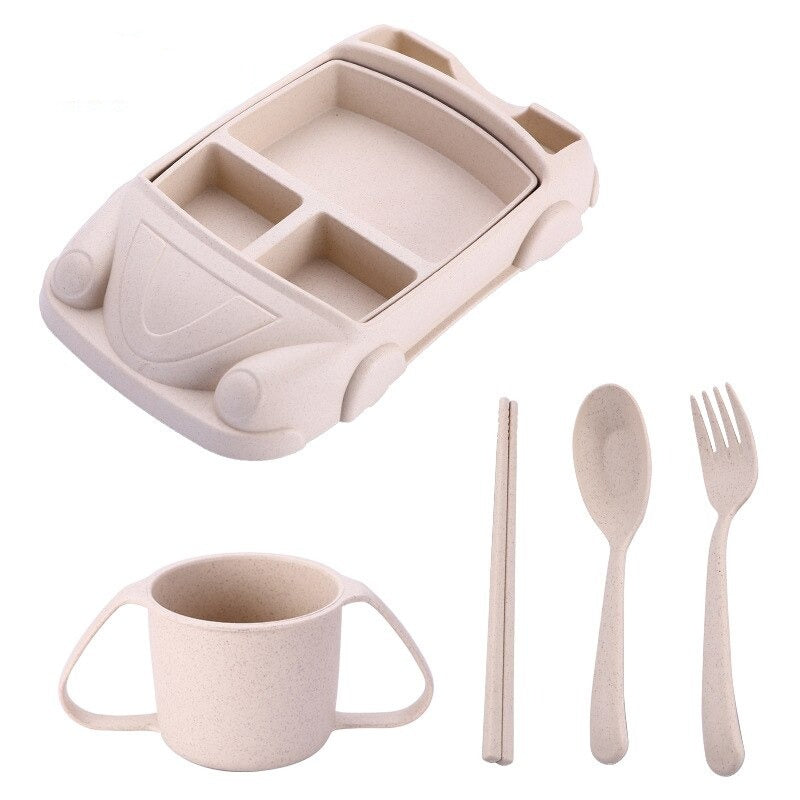 AutoBento™ Kids Lunchbox | Complete Lunch Set with Cup, Cutlery &amp; Car Shape
