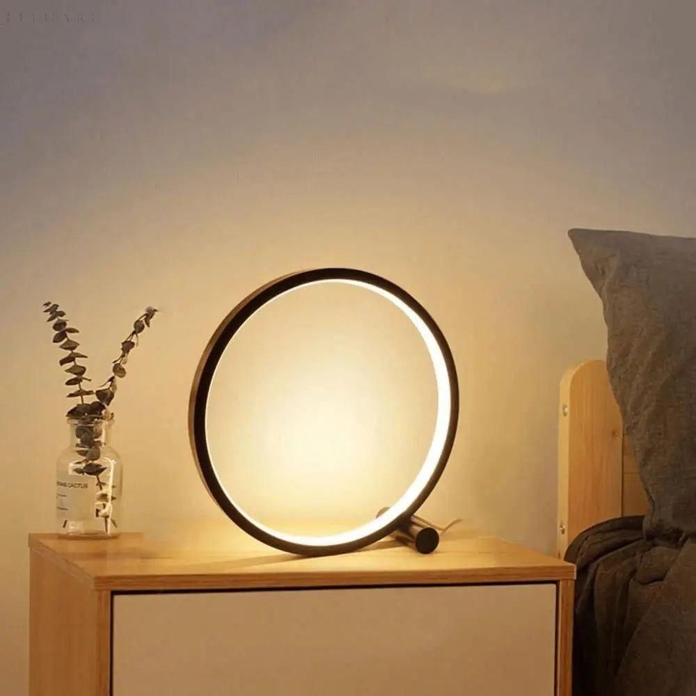 HaloGlo Table Lamp | Minimalist LED Lamp with Touch Control and Adjustable Light Color