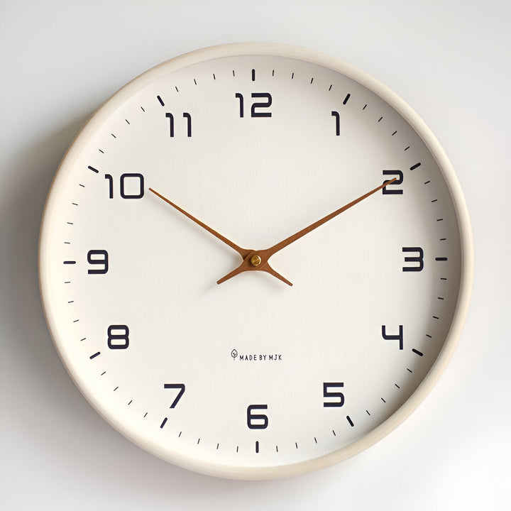 EleQuartz | Minimalist Wooden Wall Clock – Silent Quartz Clock in Scandinavian Design