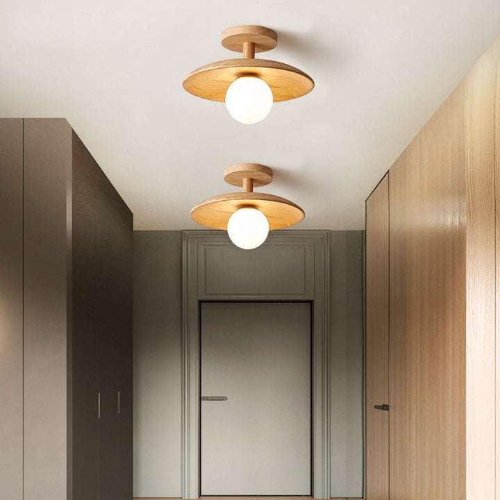 Japanese Wooden Ceiling Lamp | Timeless Elegance &amp; Modern Ambience | LED Compatible | E27 Fitting
