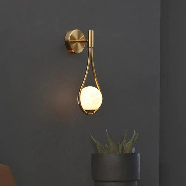 Nordic Wall Lamp | Industrial Vintage Style | Glass &amp; Iron | Black or Gold